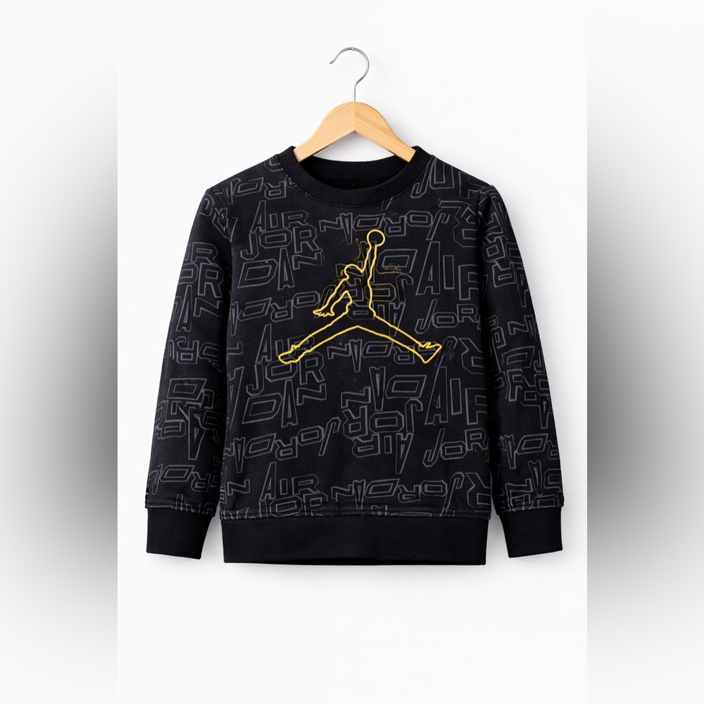 Jordan Black and Yellow Crewneck Sweatshirt style trendy sporty shirt